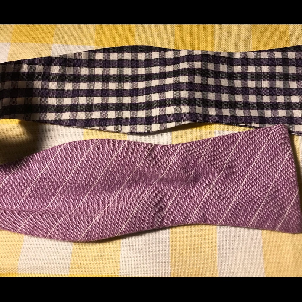 Reversible lavender bowtie by ZB Savoy.